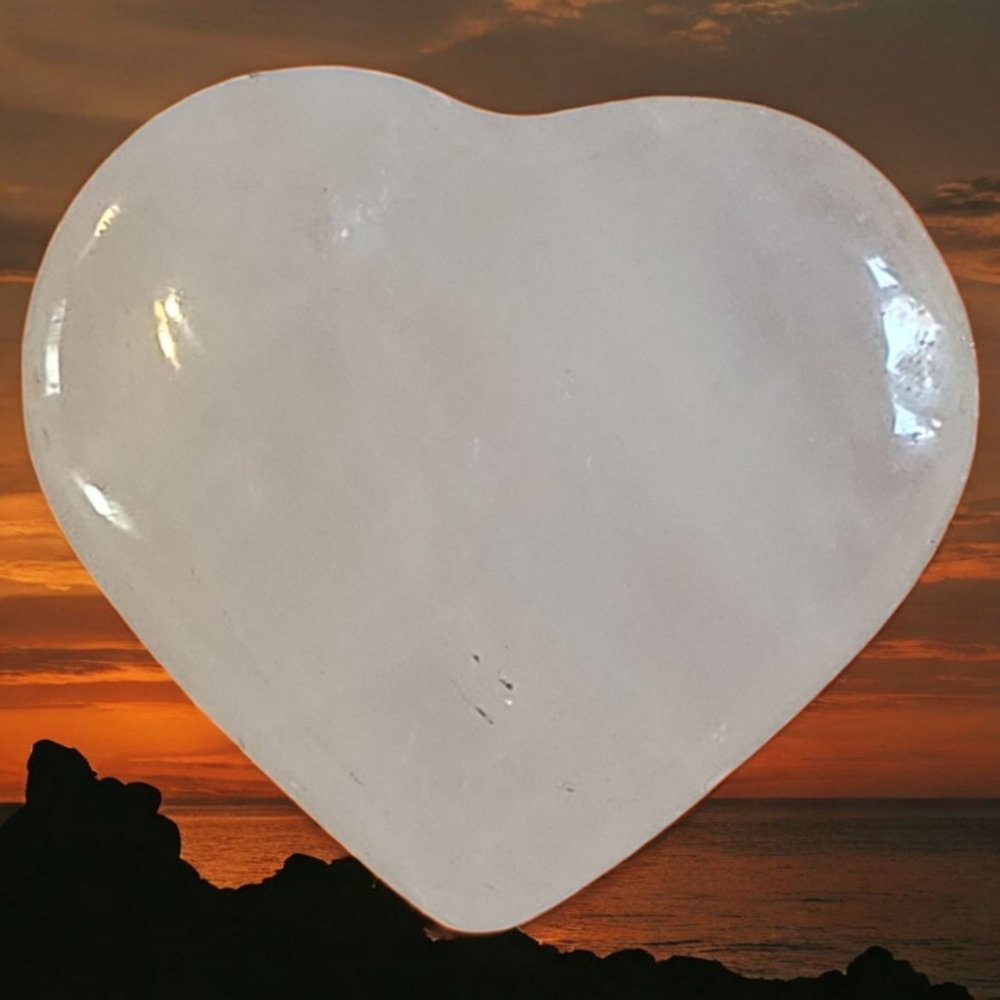 Solid Rose Quartz Puff Heart Love Stone Gem Rock Healing Crystal Reiki Chakra